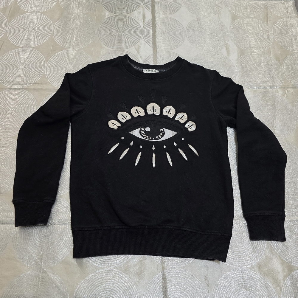 Kenzo Paris Eye Crewneck Sweatshirt Embroidered Designer Pullover Women’s Small